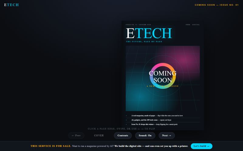 ETech page-flip digital magazine cover