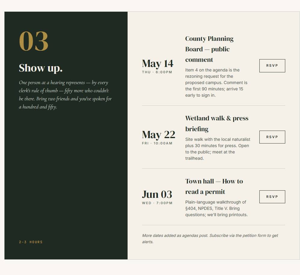 Planning and event tools from a civic participation platform