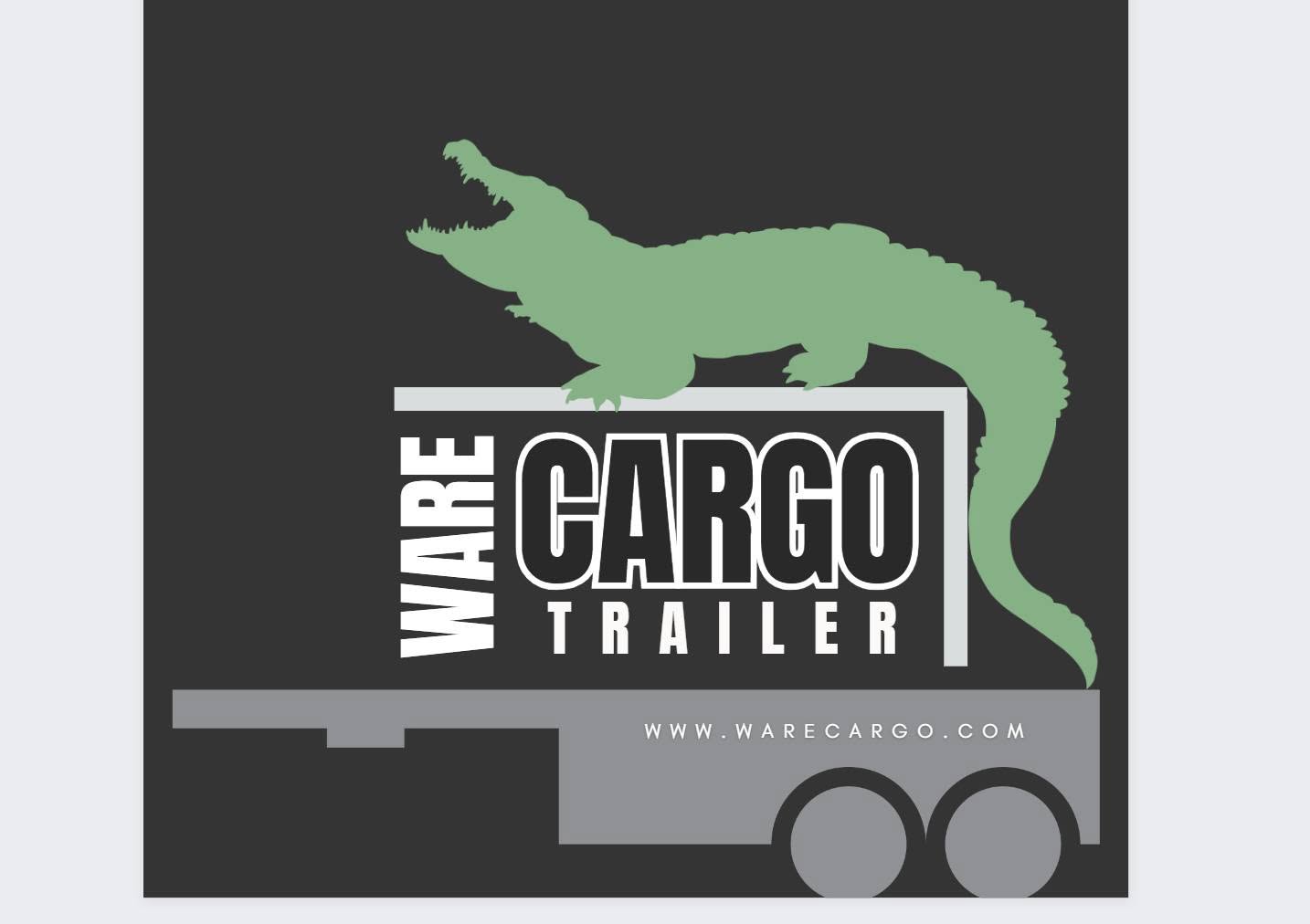 Ware Cargo Trailer alligator-and-trailer brand identity created by Jade Chancey
