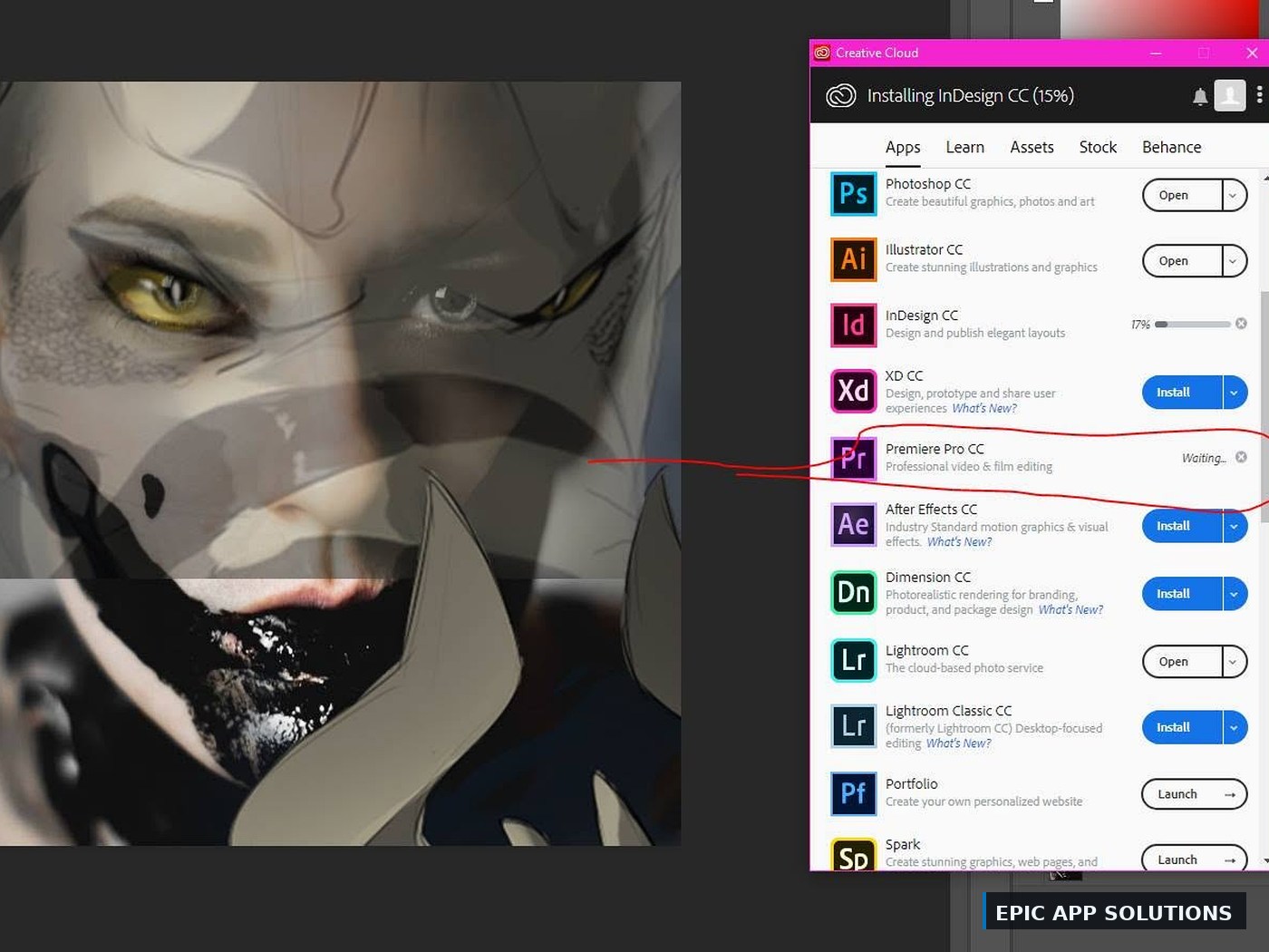 Photoshop with the layers panel open, mid-composite, years before AI tooling existed