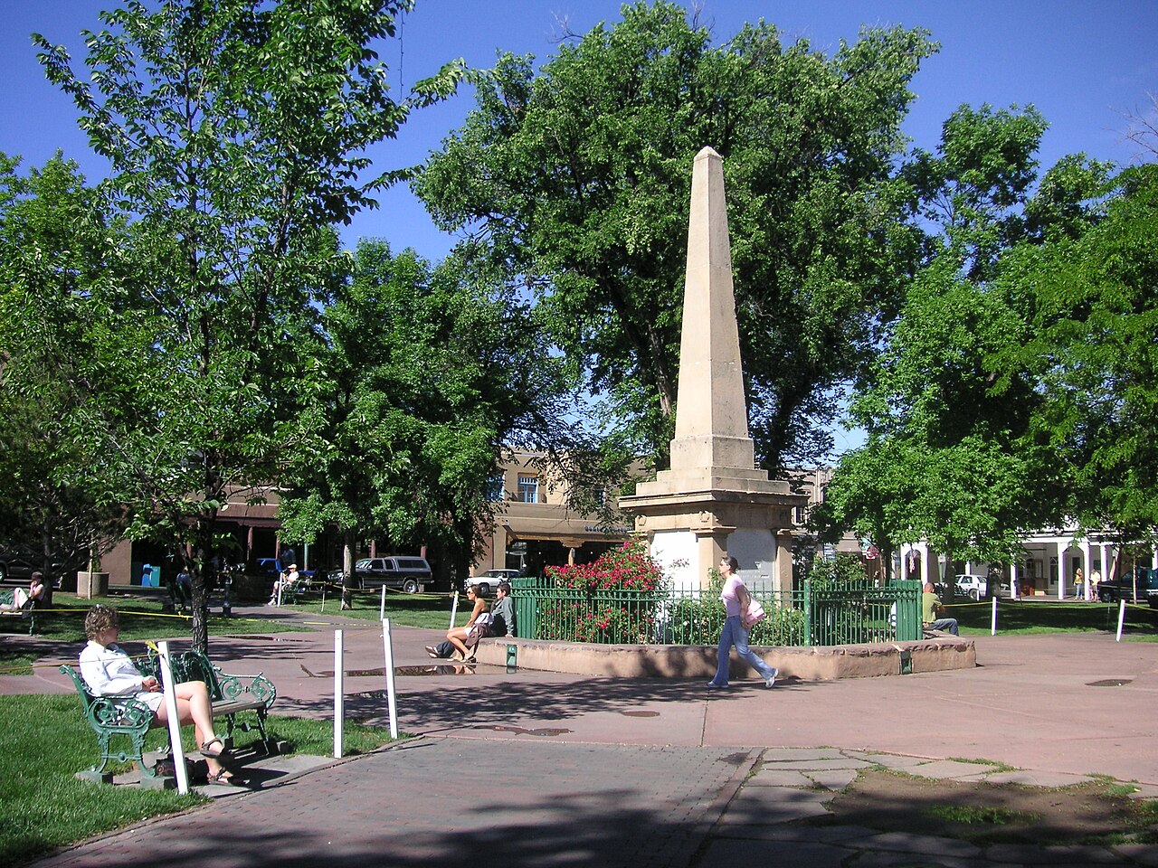 The Santa Fe Plaza — cover of WELCOME Santa Fe, the Santa Fe New Mexico city magazine