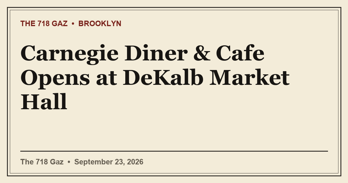 Carnegie Diner & Cafe Opens at DeKalb Market Hall