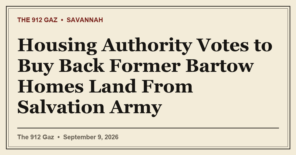 Housing Authority Votes to Buy Back Former Bartow Homes Land From Salvation Army
