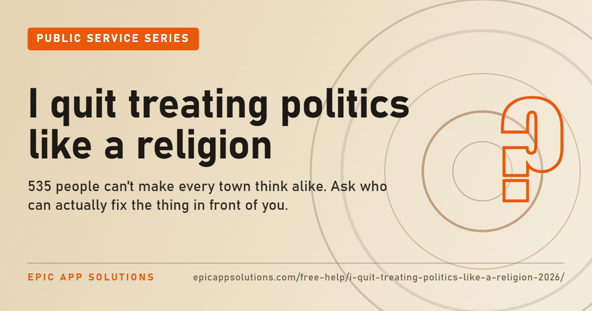 I Quit Treating Politics Like a Religion