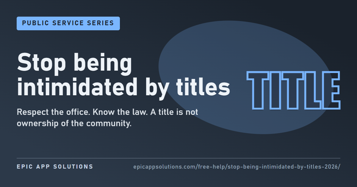 Stop Being Intimidated by Titles