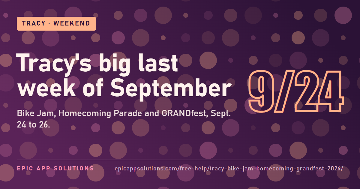Tracy Packs the Final Week of September With Bikes, Homecoming and GRANDfest