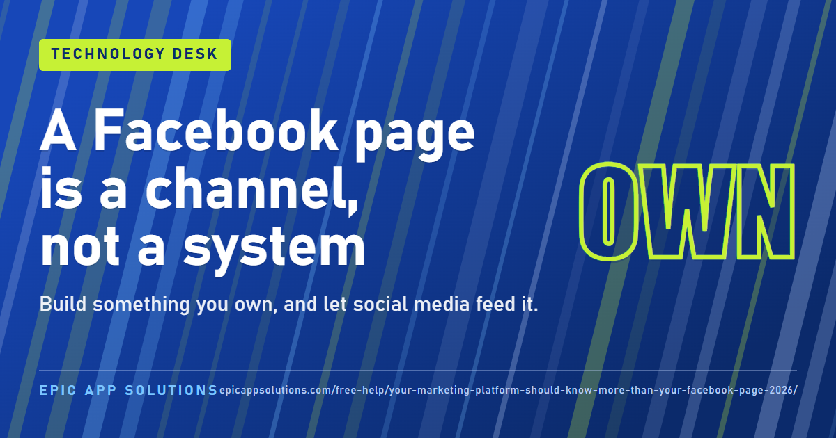 Your Marketing Platform Should Know More Than Your Facebook Page Does
