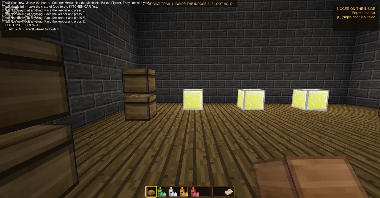 Inside the impossible loot hold — the supply car is bigger on the inside