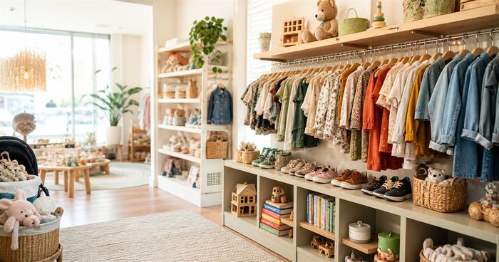 Bright organized children’s consignment and resale boutique