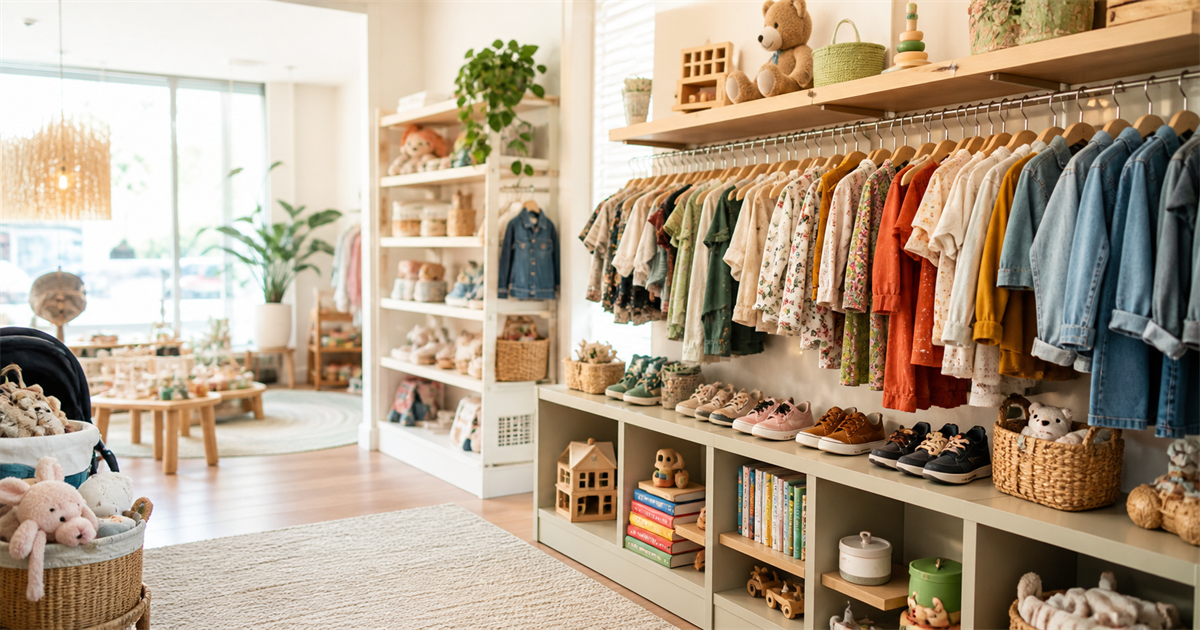 Bright organized children’s consignment and resale boutique